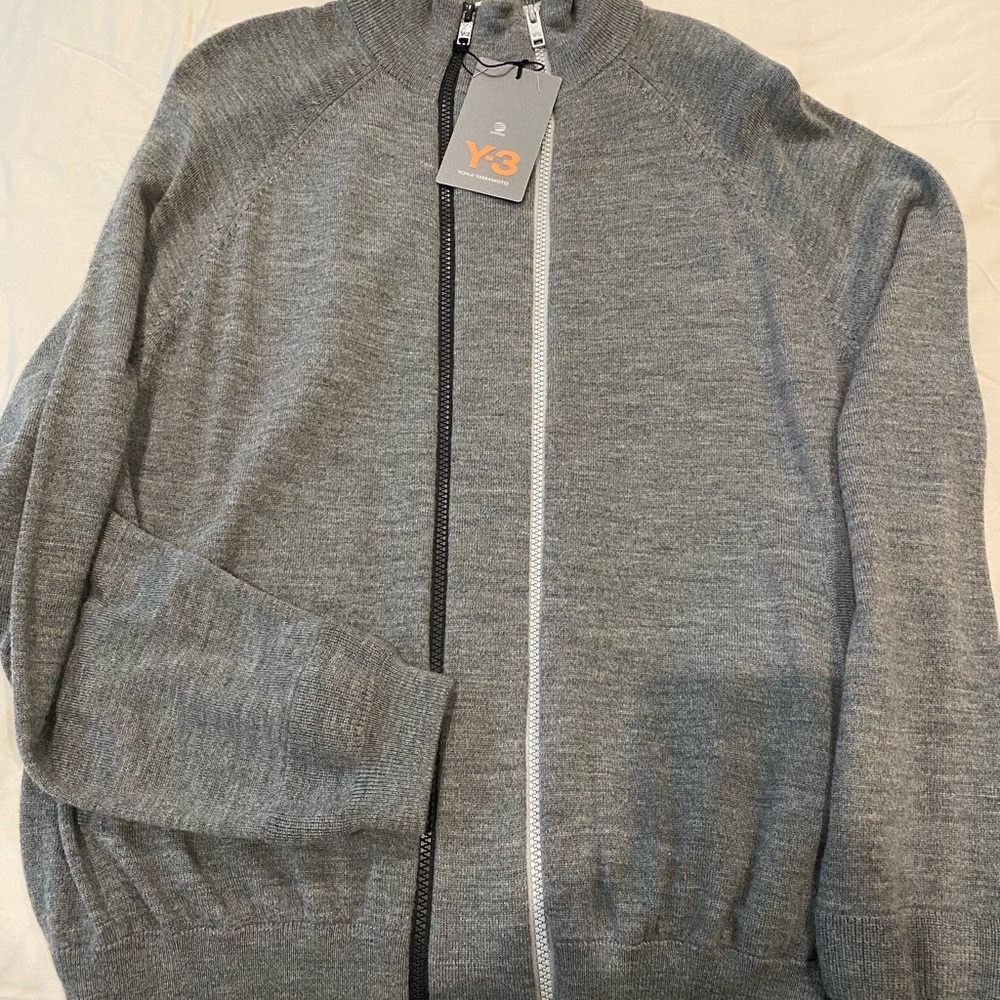 100% authentic Y-3 double zip sweater
